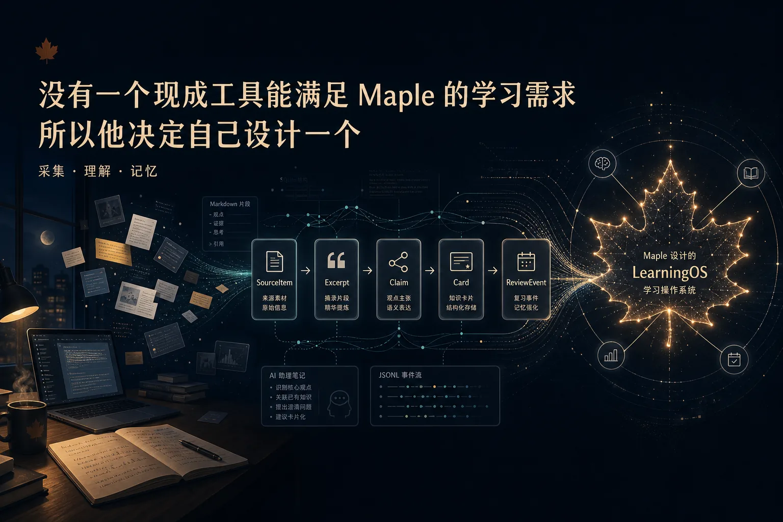 没有一个现成工具能满足 Maple 的学习需求，所以他决定自己设计一个 · 封面